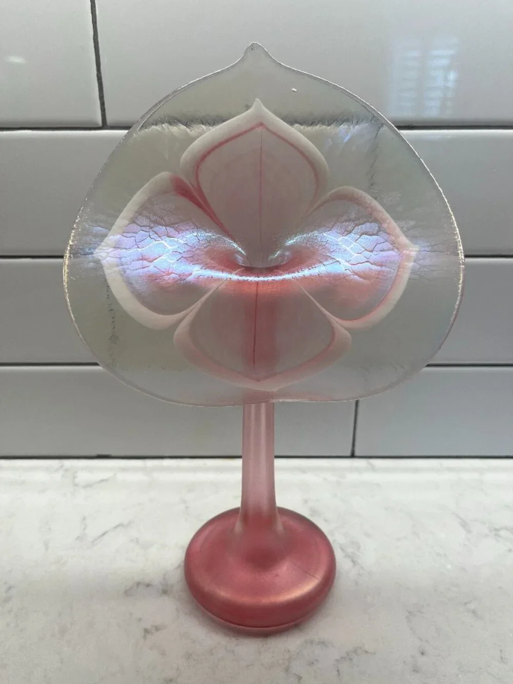 1982 Stuart Abelman Signed V1272-4 Art Glass